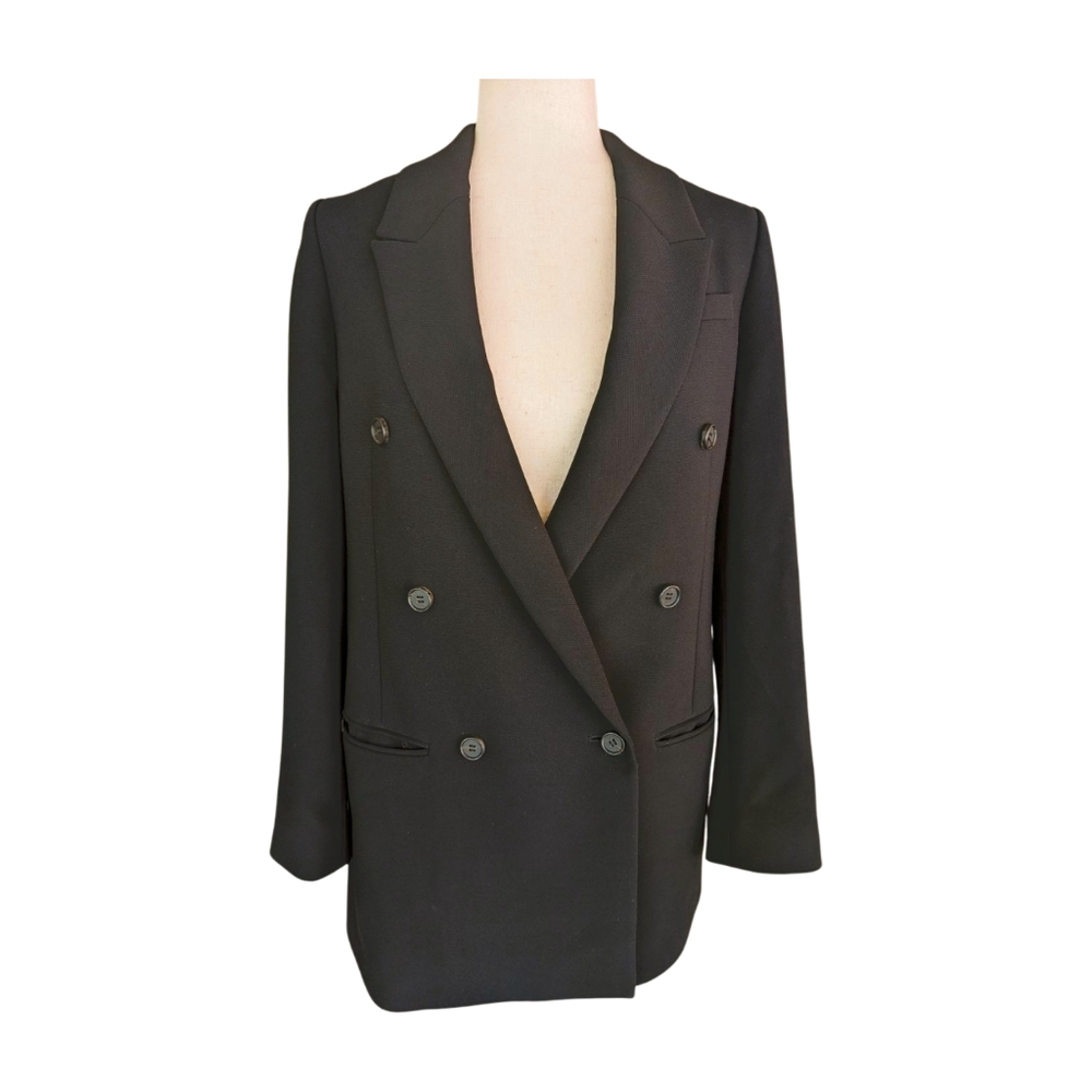 AllSaints Arya Black Double Breasted Blazer‎ Size 2